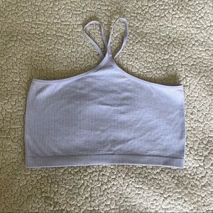 Ribbed crop tank top